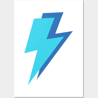 Blue Lightning Bolts Posters and Art